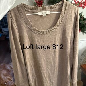 LOFT Beige Knit Top